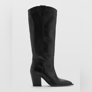 MANGO COWBOY LEATHER BOOTS